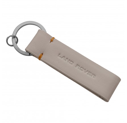 No Longer Available Leather Loop Ivory Landrover Keyring