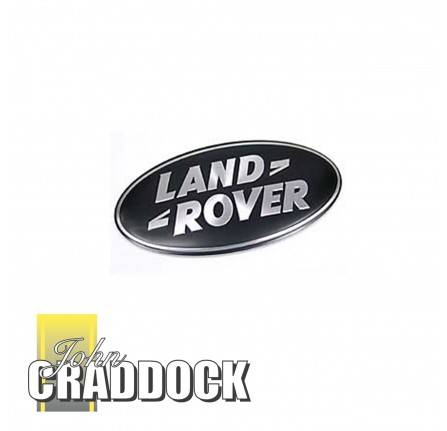 Land Rover Logo Grill Badge Black Silver