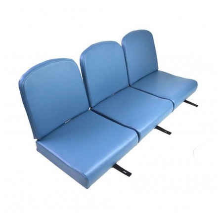 Full Set Raf Blue Seats Series 1 1954-58 3 Backs and 3 Bases Uses M6 Fixings