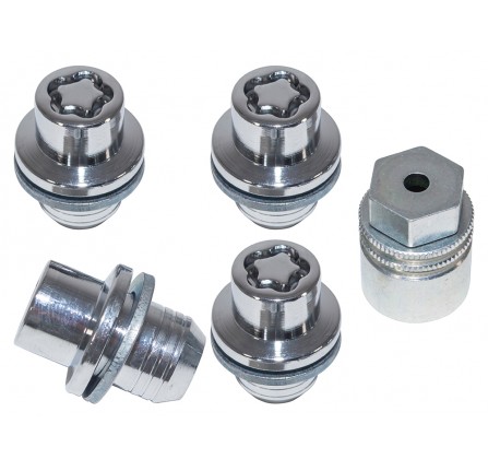 Discovery 3 4 and 5 Locking Wheel Nut Set 4X Nuts and X1 Key
