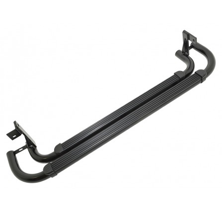 90 Side Steps Twin Bar Rubber Top for Defender