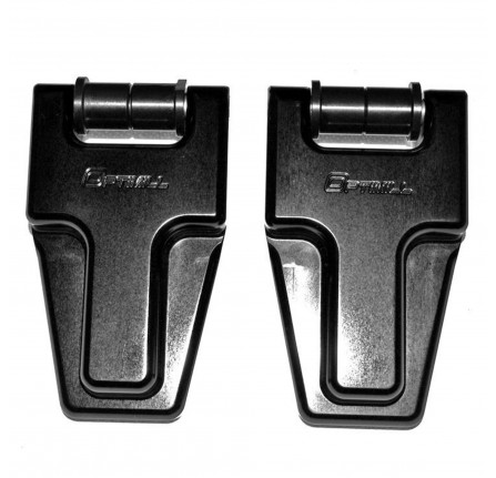 Optimill Defender Security Bonnet Hinges (Billet Aluminium) - Black