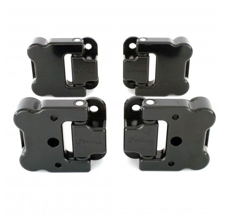 Optimill Defender 90 Security Front Door Hinges (Billet Aluminium) - Black