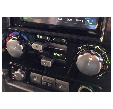 Optimill Defender Tdci Heater Controls (Billet Aluminium) - Grey