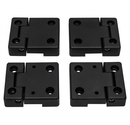 Front Door Hinges Anodised Black Aluminium 90/110 and Series 3 Comes with Steel Hinge Pins. 4 Hinges Per Set Complete with Fixings