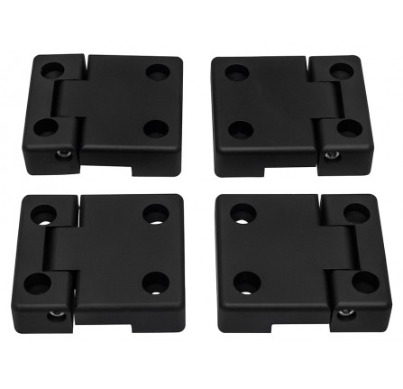 2ND Row Door Hinges Anodised Black Aluminium 90/110 and Series 3 Comes with Steel Hinge Pins. 4 Hinges Per Set Complete with Fixings