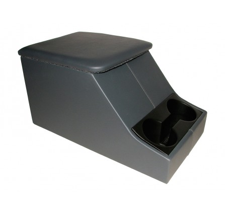 Cubby Box Defender Style with 2 Cup Holders Grey