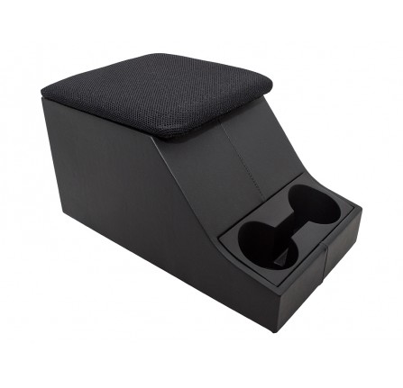 Defender Cubby Box with 2 Cup Holders Mesh Top & Black Body
