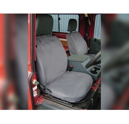 Defender 90/110 Waterproof Seat Covers - Grey/Front