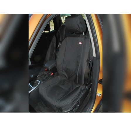 Freelander 2 Black Front Seat Covers Kit 2 x Full Seats, 2 x Headrest, 2 x Armrest (Suitable for Use with Airbags But Not Vehicles without Armrests)