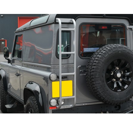 Defender 90/110 Rear Roof Access Ladder Silver