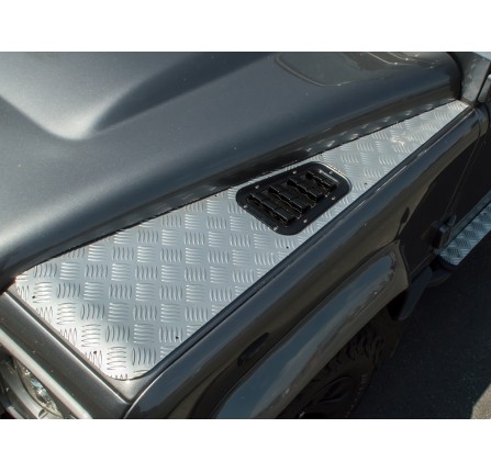 Defender Wing Tops Silver Finish