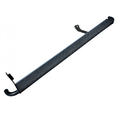 110 Side Step Black with Black Rubber Step Plate for Defender
