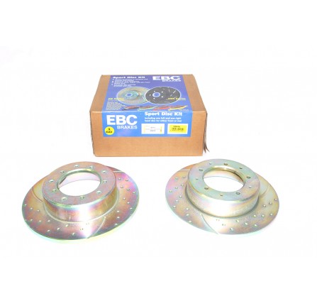 Ebc Rear Slotted Performance Brake Disc 1 Pair Def 90 1987 Onwards Range Rover Classic and Discovery 1 1986 on