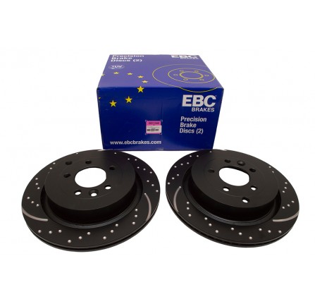 Ebc Drilled and Grooved Rear Discs (Pair)