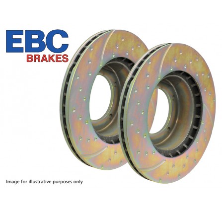 Ebc Vented Drilled and Grooved Performance Disc Front Pair