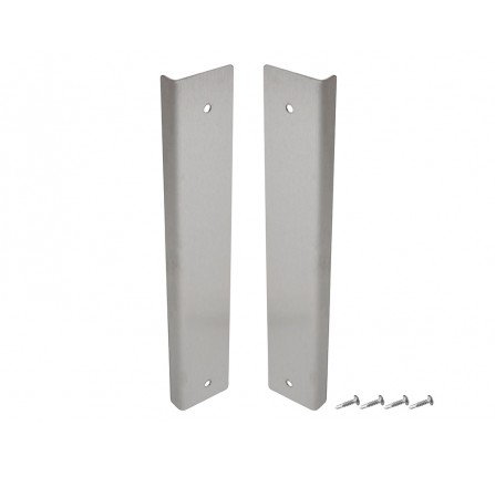 Brushed Stainless Steel A Post Trim Pair for Defender
