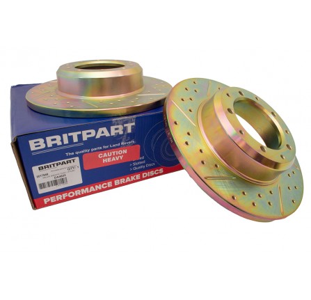Rear Slotted Performance Brake Disc (Pair) Defender 110 from XA159807