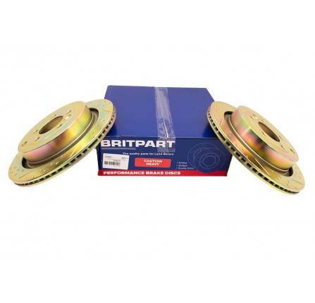 Rear Slotted Performance Brake Disc 1 Pair Corresponds to SDB000464 - Supplied in Pairs