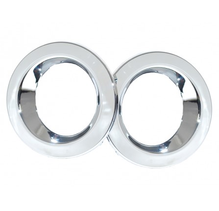 Range Rover Foglight Bezels Plastic Chrome Finish 2006-09 Supplied As A Pair