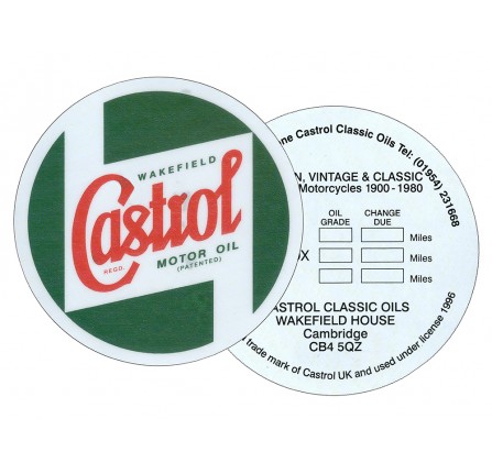 Castrol Oils Windscreen Service Sticker 3"