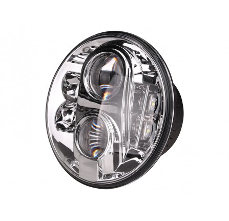 Single Lynx Eye Led Headlamp RHD 7 Inch Round Dot & E Marked