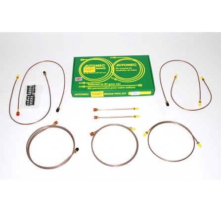 Brake Pipe Set Series 3 SWB RHD - Dual Lightweight - to 1975 with Servo to Chassis 95102970A