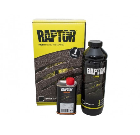 Raptor 1L Kit Inc Black 750ML Raptor and 250ML Hardener