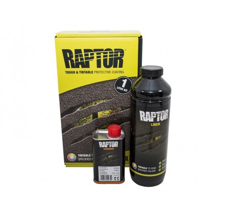 Raptor 1L Kit Inc Tintable 750ML Raptor and 250ML Hardener