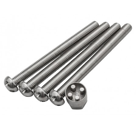Tamper Proof Bolt Set M10 x 110 Includes 4 Bolts and 1 Key