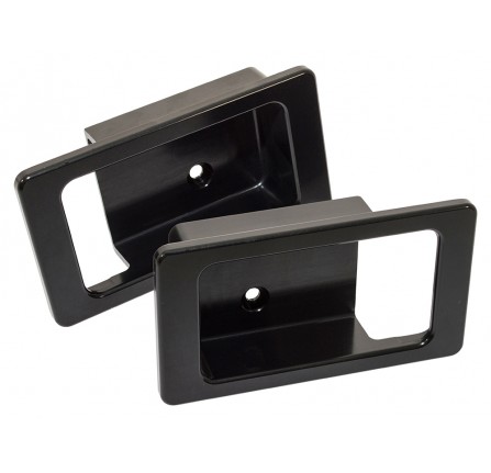 Defender Door Lever Surround Pair Black