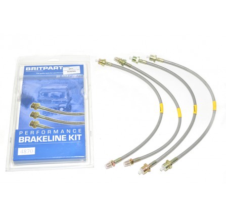 90/110 04 Onwards Stainless Brake Hose Kit + 40mm from Vin 4A683088
