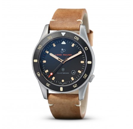 Elliot Brown Land Rover Holton Watch - Classic/Desert Sand Sand/Steel, Leather Strap