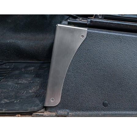 Brushed Stainless Defender Seat Box Corner Protectors