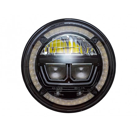 Pair 7 Inch Halo Drl Headlamp RHD