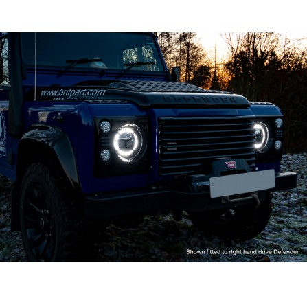 Pair 7 Inch Halo Drl Headlamp LHD