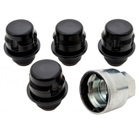 Locking Wheel Nut Kit Satin Black DISCOVERY3/4 Range Rover