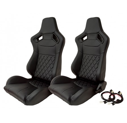 Diamond Pattern Sport Seats - Set Of 2 - Heated for Defender