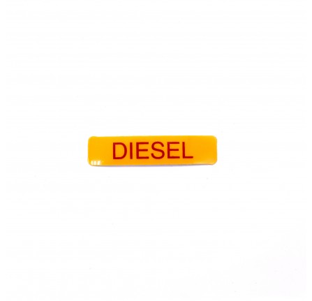 Genuine Label Diesel Fuel (Red on Yellow)
