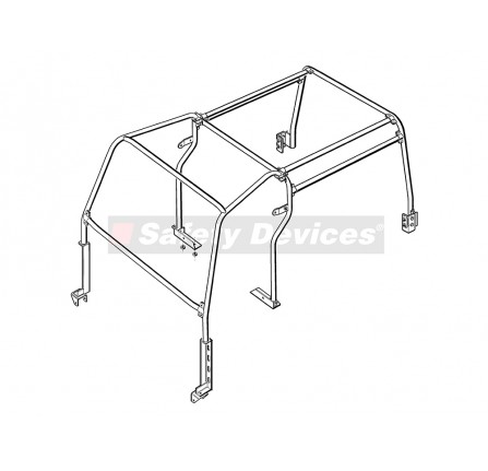 Safety Devices Def 110 8 Point Internal Half Roll Cage