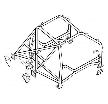 Safety Devices 14 Point Bolt in Competition Roll Cage Freelander 1