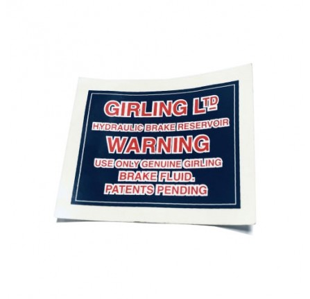 Girling Label for Reservoirs