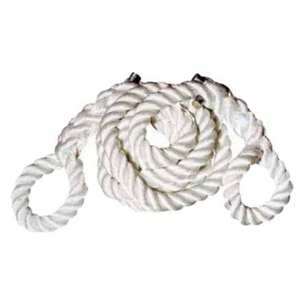 White Nylon Tow Rope 24mm x 5METRES 12, 000 Kg Ultimate Breaking Strength.