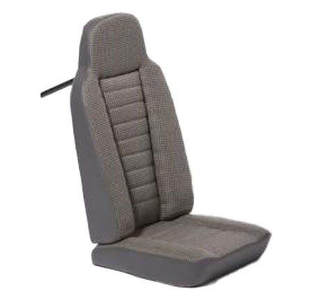 Classic High Back Seat with Integral Headrest Second Row Outlast Black Canvas