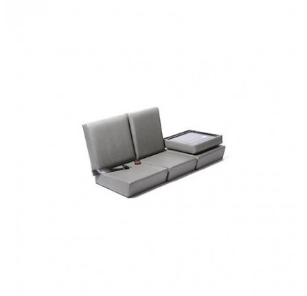 Front Seat in Elephant Hide Grey Set 3 Base and 3 Backs Series 2 and 3. Pin Type Backs As Standard, Can Supply Bolt Type At Request.