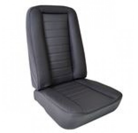 Classic Low Back Second Row Seat in Black Leather