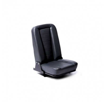 Inward Face Fold up Rear Seat in Black Vinyl Inc Fixings and Load Bearing Plates
