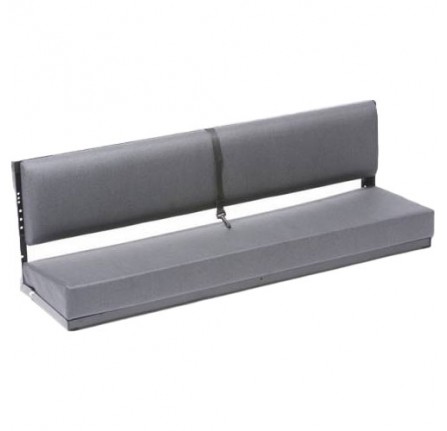 3 Man Bench Seat in Techno Black Powder Coat Frame (Back Brackets and Fixings)