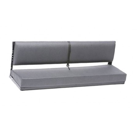 3 Man Bench Seat Dark Grey Vinyl Black Powder Coat Frame (Back Brackets and Fixings)
