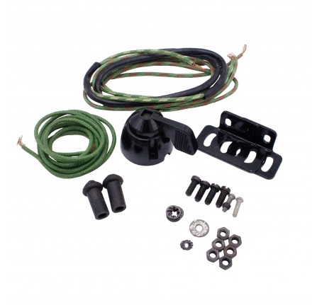 Genuine Lucas Trafficator Fitting Kit 1948-54 Contains Switch, Brackets, All Hardware and Rubber Sleeves, Cables and Intructions.